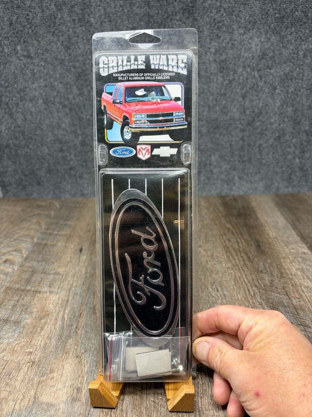 GrilleWare black Billet Aluminum Grille Emblem Ford Oval Logo New factory sealed